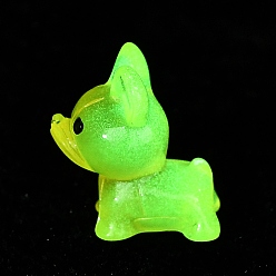 Оранжевый Светящиеся смоляные украшения для собак, светящиеся в темноте украшения, микроландшафтные украшения сада, оранжевые, 19x15x11 мм