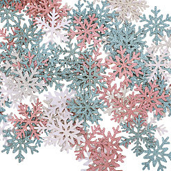 Mixed Color 320Pcs 4 Colors Christmas Snowflake Paper Confetti, for Party Table & Wall Decorations, Mixed Color, 32x28x0.7mm, 80pcs/color