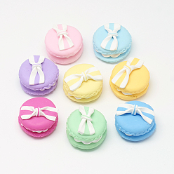 Mixed Color Handmade Polymer Clay Cabochons, Macarons, Mixed Color, 24~25x17~20.5mm