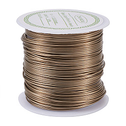 Dark Khaki Round Copper Beading Wire for Jewelry Making, Long-Lasting Plated, Dark Khaki, 20 Gauge, 0.8mm, about 26.24 Feet(8m)/roll