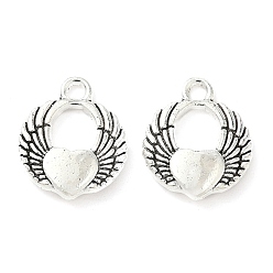 Античное Серебро Сплавочные подвески тибетского стиля, крыло, без кадмия и без свинца, античное серебро, 17.5x14.5x3 мм, отверстие : 2 мм, 584 шт / 1000 г