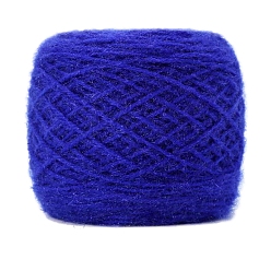 Синий Пряжа мохер, для ткачества, вязание крючком, синие, 1.5~2 мм, около 150г/моток