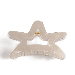 Розово-Коричневый Заколки для волос из пвх, звезда, розово-коричневый, 102x53x72 мм