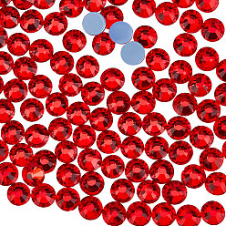 Светло-сиамский Стекла исправление горный хрусталь, класс АА, плоская спина и гранеными, полукруглый, Light Siam, сс 30, 6.3~6.5 мм, около 288 шт / упаковка