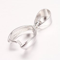 Платина Стойки обшивки латунь подвесные прижимные поручительств, без никеля , платина, 13.5x7~8x4 мм, отверстие : 4x5 мм