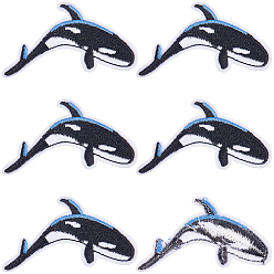 Черный 10 шт. Компьютеризированная вышивка на ткани утюгом / пришивание заплат, аксессуары для костюма, аппликация, кит, чёрные, 75x45 мм