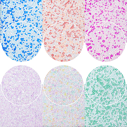 (52) Непрозрачная лаванда 180g 6 цвета прозрачные стеклянные бусины, без отверстия , круглые, разноцветные, 1.3мм и 2мм и 2.8мм, 30 г (4284) шт / цвет