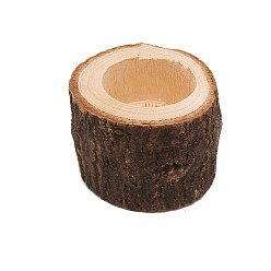 Кокосово-Коричневый Деревянный пень подсвечник украшение для вечеринки украшение дома, кокосового коричневый, 60x42 мм, внутренний диаметр: 40 мм