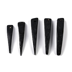 Черный Кулоны из натурального кокоса, неокрашенными, конус, чёрные, 31~41x6.5~7.5x4.4~8 мм, отверстие : 1.6~1.8 мм, Около 675 шт / 500 г