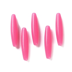 Ярко-Розовый Непрозрачные акриловые бусины, двухконусные, ярко-розовый, 28x6 мм, отверстие : 1.5 мм, Около 793 шт / 500 г