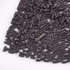 Кокосово-Коричневый Бусины из полимерной глины, подделка, без отверстия , колонка, кокосового коричневый, 2~6x1.5 мм