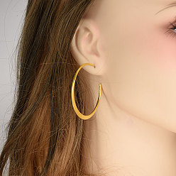 Золотой 304 серьги-гвоздики из нержавеющей стали в европейско-американском стиле, золотые, 46x46 мм