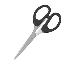 Нержавеющая Сталь Цвет Детские ножницы для резки бумаги своими руками из нержавеющей стали, с пластиковой ручкой, универсальные офисные ножницы, удобные ручки для захвата, цвет нержавеющей стали, 140x63 мм