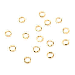 Real 18K Gold Plated Brass Open Jump Rings, Long-Lasting Plated, Round Ring, Real 18K Gold Plated, 21 Gauge, 4.5x0.7mm, Inner Diameter: 3.1mm