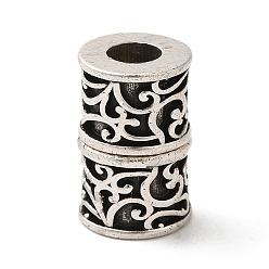 Античное Серебро Магнитные застежки из латунной трубки, долговечный, без кадмия и без свинца, с магнитным, колонка, античное серебро, 16.8x10.5 мм, отверстие : 5 мм