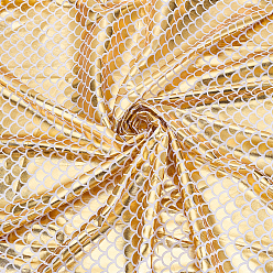 Light Gold Полиэфирная ткань с рисунком рыбьей чешуи, для аксессуаров одежды, золотой свет, 1000x1580x0.2 мм