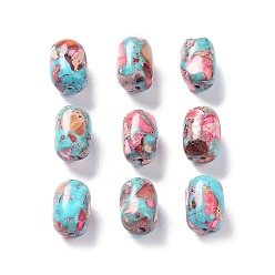 Pink Натуральные имперские бусы из яшмы, окрашенные, рис, розовые, 14.5x10 мм, отверстие : 1.4 мм