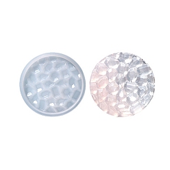 Round Silicone Diamond Texture Cup Mat Molds, Resin Casting Molds, for UV Resin & Epoxy Resin Craft Making, Round Pattern, 120x9mm, Inner Diameter: 111x7mm