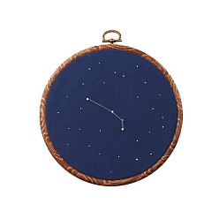 Aries DIY Embroidery Kits, Including Embroidery Cloth & Thread, Needle, Embroidery Hoop, Instruction Sheet, Aries, 150x150mm