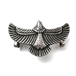 Eagle 304 из нержавеющей стали слайд прелести, для изготовления кожаных браслетов, прямоугольные, античное серебро, орел, 49.5x29.5x10 мм, отверстие : 13x6.5 мм