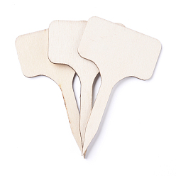 Цвет Древесины Этикетки для растений из осины, маркеры t-типа, для садовых горшечных растений, деревесиные, 100.5x57x2.5 мм