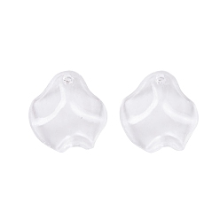 Прозрачный Прозрачные акриловые подвески, лист, прозрачные, 16x15x5.5 мм, отверстие : 1.4 мм, Около 1389 шт / 500 г