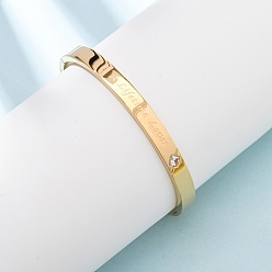 Настоящее золото 18K Любовник на всю жизнь 304 браслеты из нержавеющей стали с микропаве из кубических цирконий для женщин, ионное покрытие (ip), долговечный, реальный 18 k позолоченный, 1/4 дюйм (0.6 см), внутренний диаметр: 2x2-3/8 дюйм (5x5.9 см)