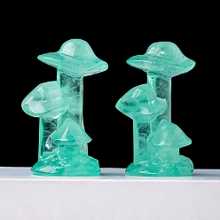 Аквамарин Натуральный флюорит гриб скульптура украшение витрина, фигурка для украшения дома, энергетический камень рейки для исцеления, аквамарин, 60~65 мм