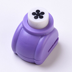 Случайный Цвет Пластиковые наборы для пунша для скрапбукинга и бумажных промыслов, бумажные формочек, цветок, случайный один цвет или случайный смешанный цвет, 33x26x32 мм