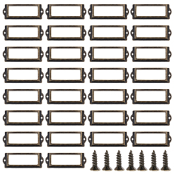 Античная Бронза Рамка метки железа, для ящика, аксессуары для шкатулки, прямоугольные, античная бронза, 30.5x82x2.5 мм, внутренний диаметр: 19.5x58 мм
