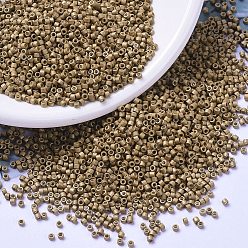 (DB1163) Гальваническая Матовая Медовуха Бусины miyuki delica, цилиндр, японский бисер, 11/0, (db 1163) оцинкованный матовый мед, 1.3x1.6 мм, отверстия: 0.8 мм, около 10000 шт / мешок, 50 г / мешок