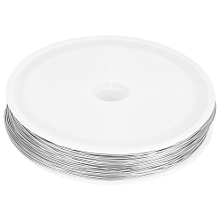 Нержавеющая Сталь Цвет 304 проволока из нержавеющей стали, круглые, для изготовления ювелирных изделий, цвет нержавеющей стали, 24 датчик, 0.5 мм, около 164.04 футов (50 м) / рулон