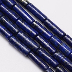 Lapis Lazuli Natural Lapis Lazuli Column Bead Strands, Dyed, 13x4mm, Hole: 1mm, about 30pcs/strand, 15.3 inch