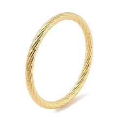 Real 18K Gold Plated 304 Stainless Steel Twisted Ring Bangles for Women, Real 18K Gold Plated, Inner Diameter: 2-1/2 inch(6.45cm), 6mm