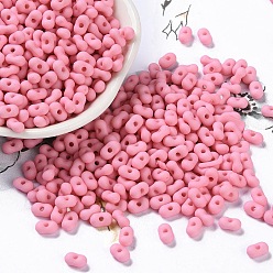 Фламинго Непрозрачные акриловые бусины, арахис, фламинго, 6.5x4x3 мм, отверстие : 1.4 мм, Около 9890 шт / 500 г