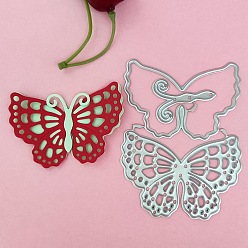 Бабочка Углеродистая сталь разрезает трафареты, для diy scrapbooking, Фотоальбом, декоративная бумага для тиснения, матовый цвет нержавеющей стали, бабочка, 76x56x0.8 мм