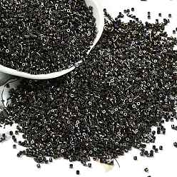 Разноцветный Гальванизируйте стеклянных шариков семени, Ирис, цилиндр, красочный, 1.6x1.3 мм, отверстие : 0.8 мм, Около 60000 шт / фунт