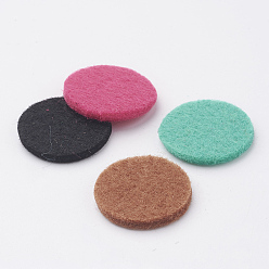 Farbig Faser-Parfüm-Pads, Ätherische Öldiffusor-Medaillons, Flachrund, Farbig, 22.5x3 mm, über 4pc / bag