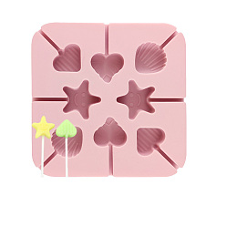 Сердце Силиконовые формы diy для пищевых продуктов, формы для леденцов, устройство для изготовления присосок для шоколадных леденцов, сердце/ракушка/звезда, 120x120x15 мм