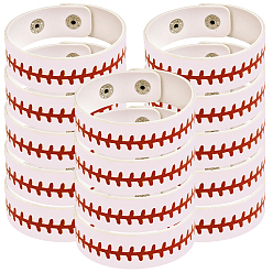 Красный Браслет из кожи с широким шнуром и кнопкой для мужчин и женщин, красные, 20 дюйм (8-3/8 см)