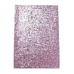 Pink Glitter PU Leather Fabric, with Shiny Sequins, for Bowknots Earrings Shoes Purses Handbags DIY Making Fabric Sewing, Pink, 30x21x0.06cm