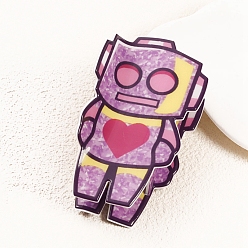 Сливовый Заколки для волос из пвх, аксессуары для волос для женщин и девочек, робот, слива, 90x53x42 мм
