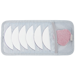 Серый Полиэстеровые чехлы для хранения компакт-дисков, органайзер для автомобильного солнцезащитного козырька, прямоугольные, серые, 320x153x5 мм