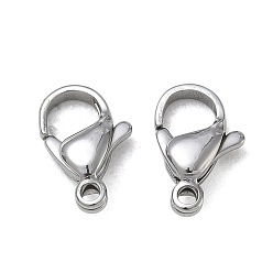 Stainless Steel Color 304 Stainless Steel Lobster Claw Clasps, Stainless Steel Color, 12x7.5x3.5mm, Hole: 1.4mm, about 56pcs/bag