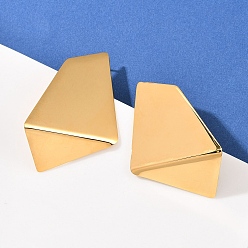 Настоящее золото 18K 304 серьги-гвоздики из нержавеющей стали, ионное покрытие (ip), реальный 18 k позолоченный, 59.5~60.5x42.5~43.5 мм