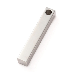 Color de Acero Inoxidable Colgante de acero inoxidable resistente al deslustre, barra / rectángulo, color acero inoxidable, 304 mm, agujero: 30x5x5 mm
