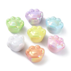 Mixed Color UV Plating Rainbow Iridescent Acrylic Beads,, Mixed Color, 18.5x21.5x14.5mm, Hole: 3.5mm