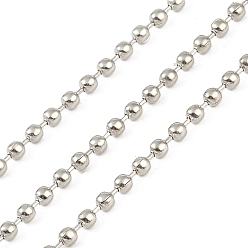 Платина Железные шариковые цепи с покрытием стойки, платина, 2.4 мм, 100 двор / рулон