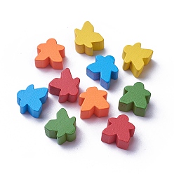 (52) Непрозрачная лаванда Древесины кабошонов, окрашенные, звезда, разноцветные, 14x15x10 мм