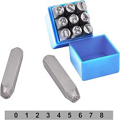 Нержавеющая Сталь Цвет Стальные марки, в том числе номер 0~9, цвет нержавеющей стали, 73x15x15 мм